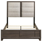 Farre 5-piece Queen Upholstered Bedroom Set Dark Brown / Beige - 225321Q-S5