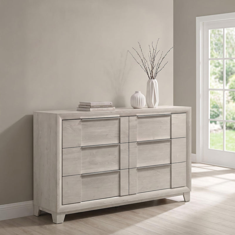 Farre 6-drawer Dresser Washed Grey - 225113
