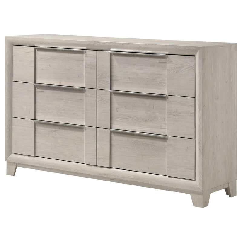 Farre 6-drawer Dresser Washed Grey - 225113