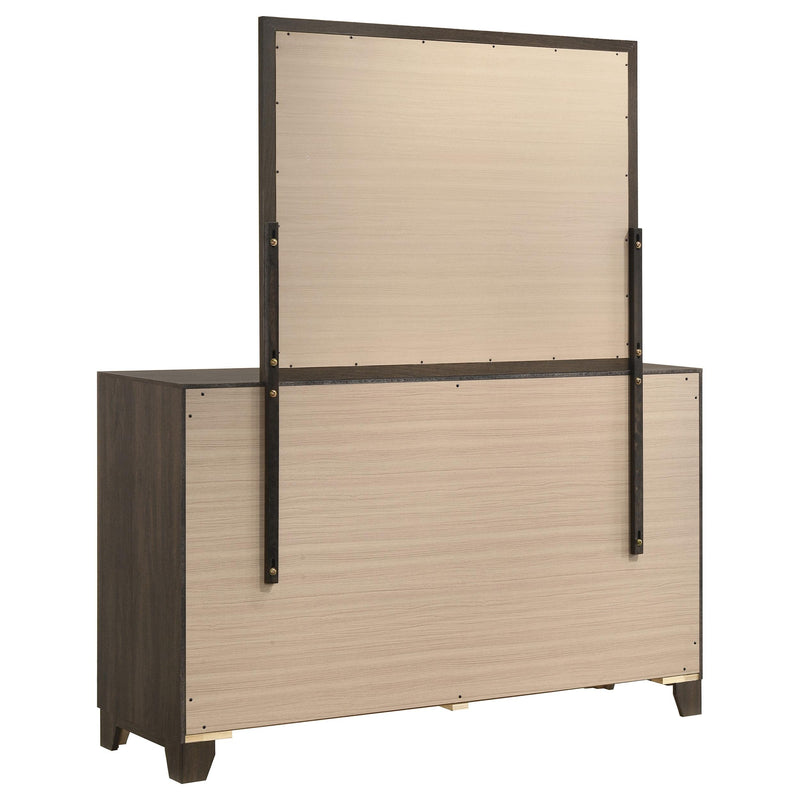 Farre 6-drawer Dresser with Mirror Dark Brown - 225323M
