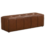 Farrell Leatherette Upholstered Bench Brown - 919230