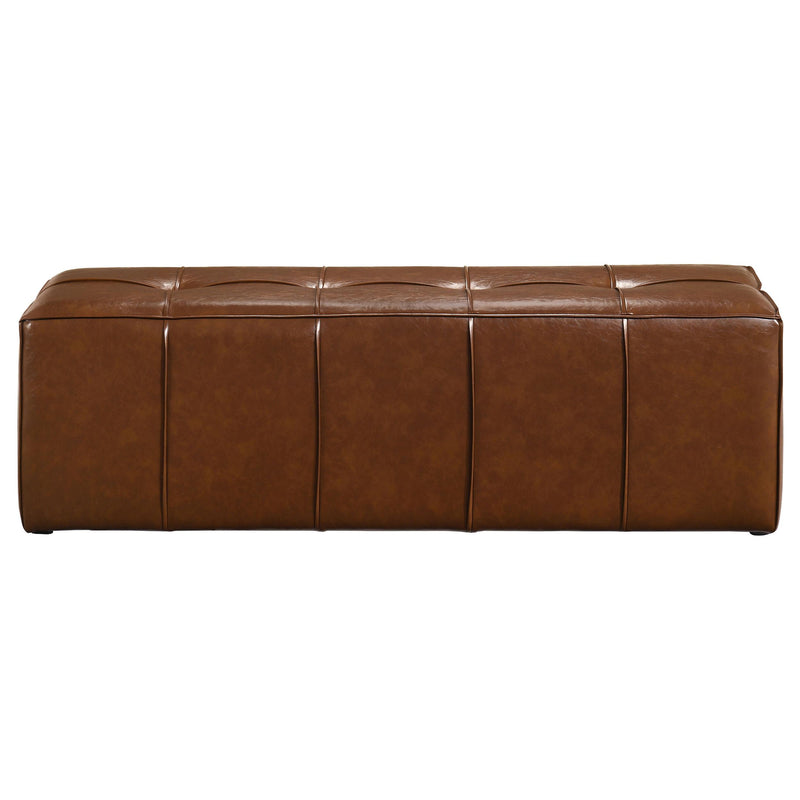 Farrell Leatherette Upholstered Bench Brown - 919230