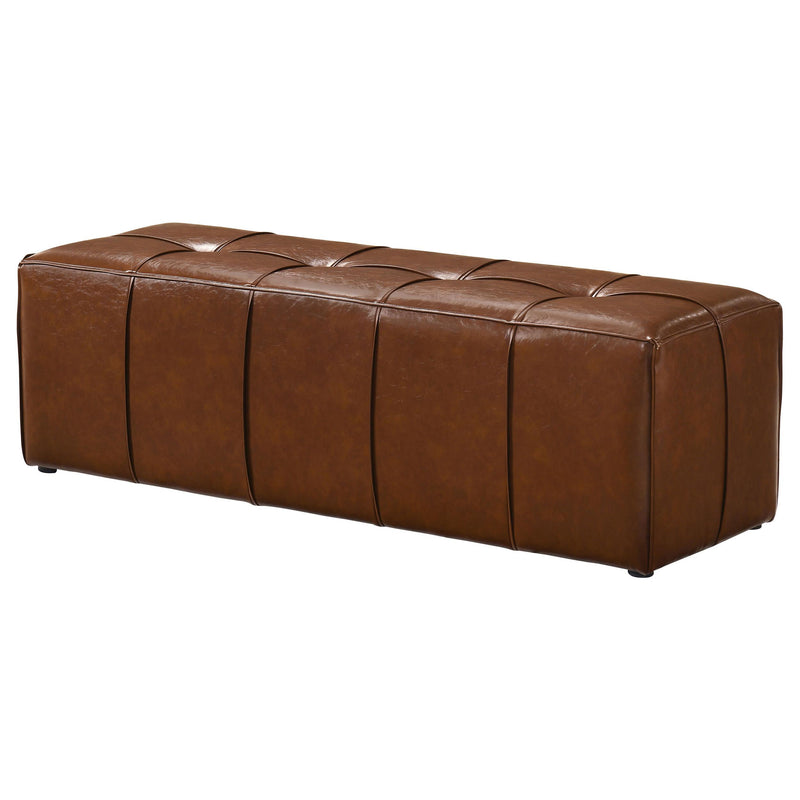 Farrell Leatherette Upholstered Bench Brown - 919230