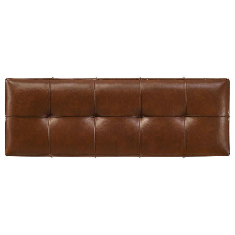 Farrell Leatherette Upholstered Bench Brown - 919230