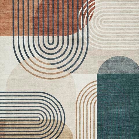 Farrendale Multi Washable 5' x 7' Area Rug - R407382