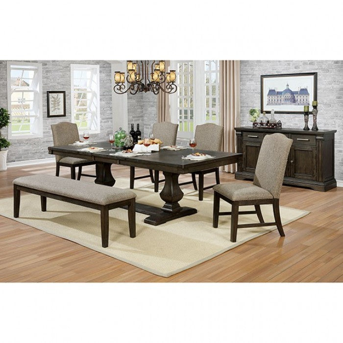 Faulk Espresso/Warm Gray Dining Table - CM3310T-TABLE