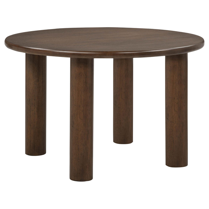 Faulkner 48-inch Round Wood Dining Table Brown Oak - 115600