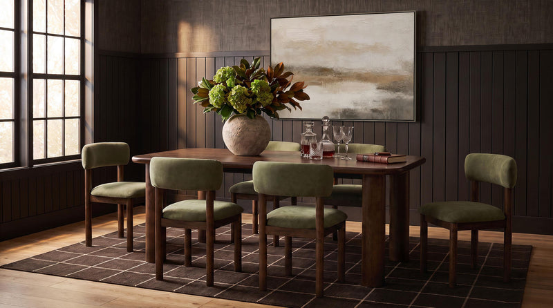 Faulkner 7-piece 84-inch Extension Dining Set Moss Green - 115601-S7B