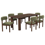 Faulkner 7-piece 84-inch Extension Dining Set Moss Green - 115601-S7B