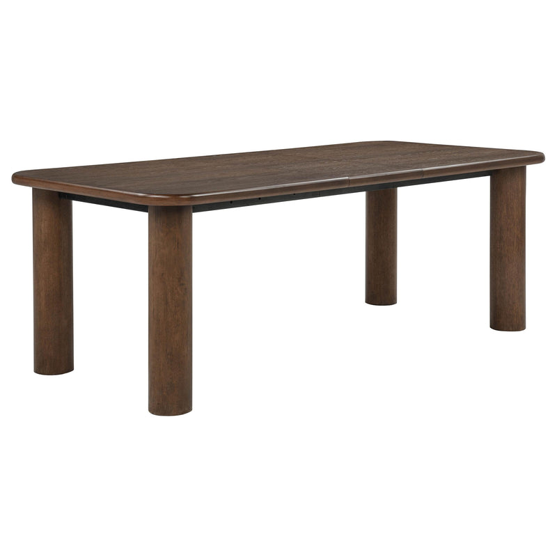 Faulkner 84-inch Extension Wood Dining Table Brown Oak - 115601
