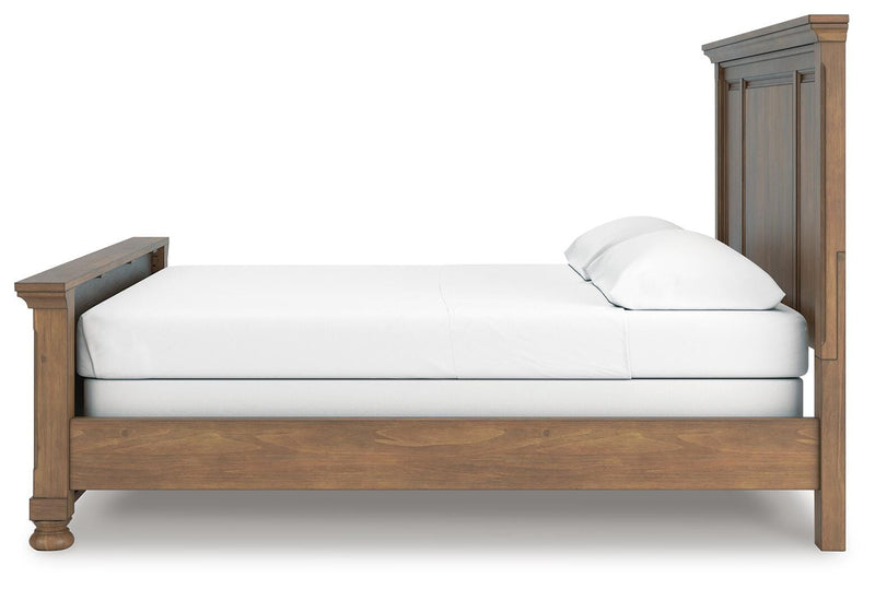 Feddinger California King Panel Bed with Dresser in Medium Brown - PKG022330