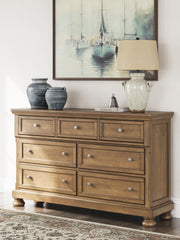 Feddinger California King Panel Bed with Dresser in Medium Brown - PKG022330