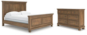 Feddinger California King Panel Bed with Dresser in Medium Brown - PKG022330