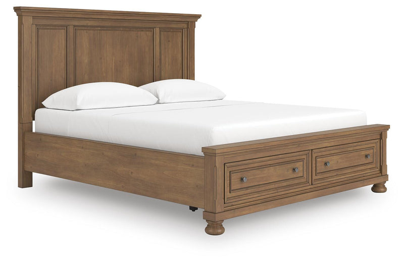 Feddinger California King Panel Storage Bed, Dresser and Nightstand - PCB779B20