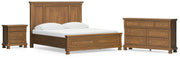 Feddinger California King Panel Storage Bed, Dresser and Nightstand - PCB779B20