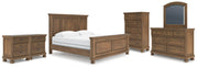 Feddinger King Panel Bed, Dresser, Mirror, Chest and 2 Nightstands - PCB779B22
