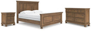 Feddinger King Panel Bed with Dresser and Nightstand in Medium Brown - PKG022323