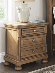 Feddinger King Panel Bed with Dresser and Nightstand in Medium Brown - PKG022323