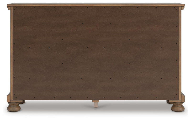 Feddinger King Panel Bed with Dresser and Nightstand in Medium Brown - PKG022323