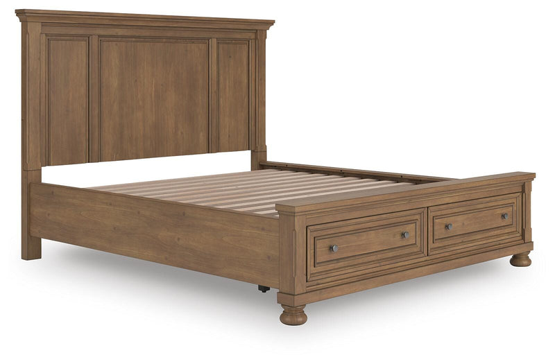 Feddinger Medium Brown California King Panel Storage Bed - PCB779B13