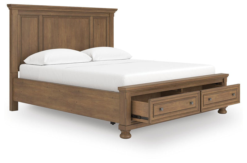 Feddinger Medium Brown California King Panel Storage Bed - PCB779B13