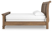 Feddinger Medium Brown California King Sleigh Bed - PCB779B16