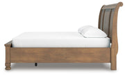 Feddinger Medium Brown California King Storage Sleigh Bed - PCB779B9