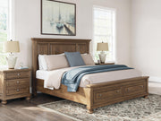 Feddinger Medium Brown King Panel Storage Bed, Dresser, Mirror, Chest and Nightstand - PCB779B17