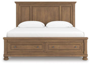 Feddinger Medium Brown King Panel Storage Bed - PCB779B12