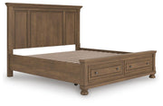 Feddinger Medium Brown King Panel Storage Bed - PCB779B12