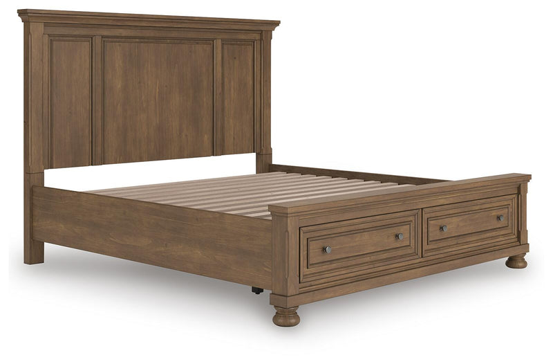 Feddinger Medium Brown King Panel Storage Bed - PCB779B12