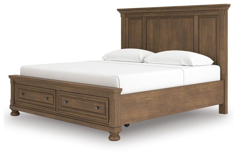 Feddinger Medium Brown King Panel Storage Bed - PCB779B12