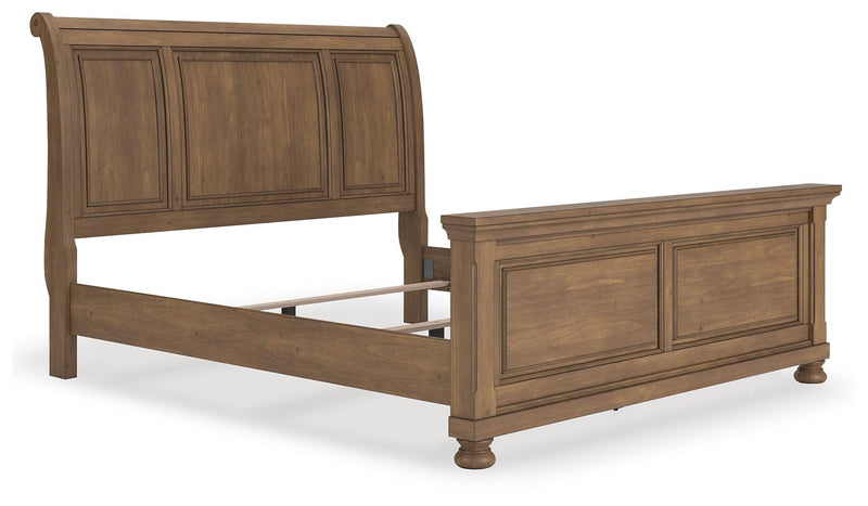Feddinger Medium Brown King Sleigh Bed - PCB779B15