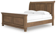 Feddinger Medium Brown King Sleigh Bed - PCB779B15