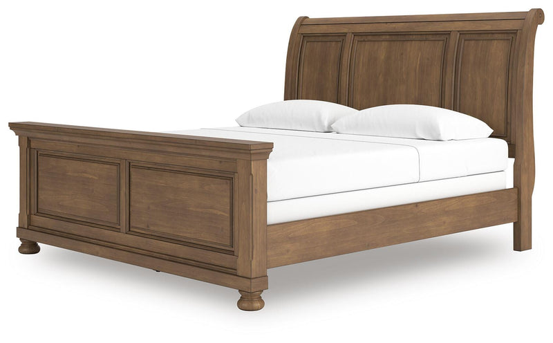 Feddinger Medium Brown King Sleigh Bed - PCB779B15