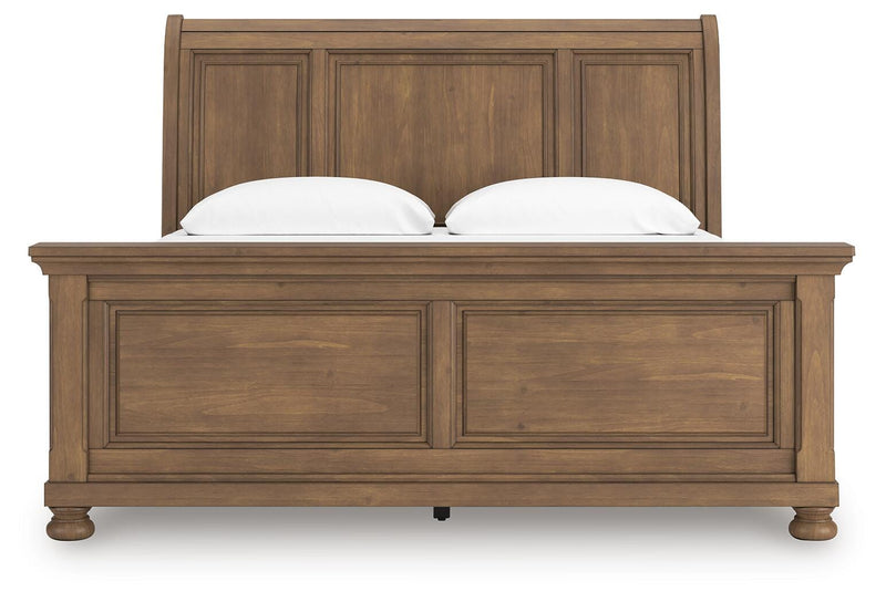 Feddinger Medium Brown King Sleigh Bed - PCB779B15