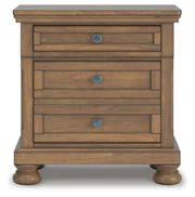 Feddinger Medium Brown Queen Panel Bed, Dresser, Mirror, Chest and Nightstand - PCB779B10