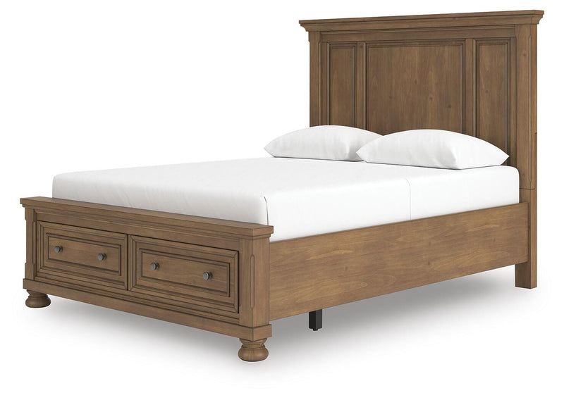 Feddinger Medium Brown Queen Panel Storage Bed - PCB779B11
