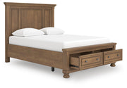 Feddinger Medium Brown Queen Panel Storage Bed - PCB779B11