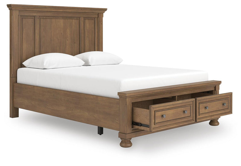 Feddinger Medium Brown Queen Panel Storage Bed - PCB779B11