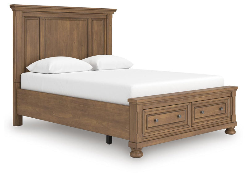 Feddinger Medium Brown Queen Panel Storage Bed - PCB779B11