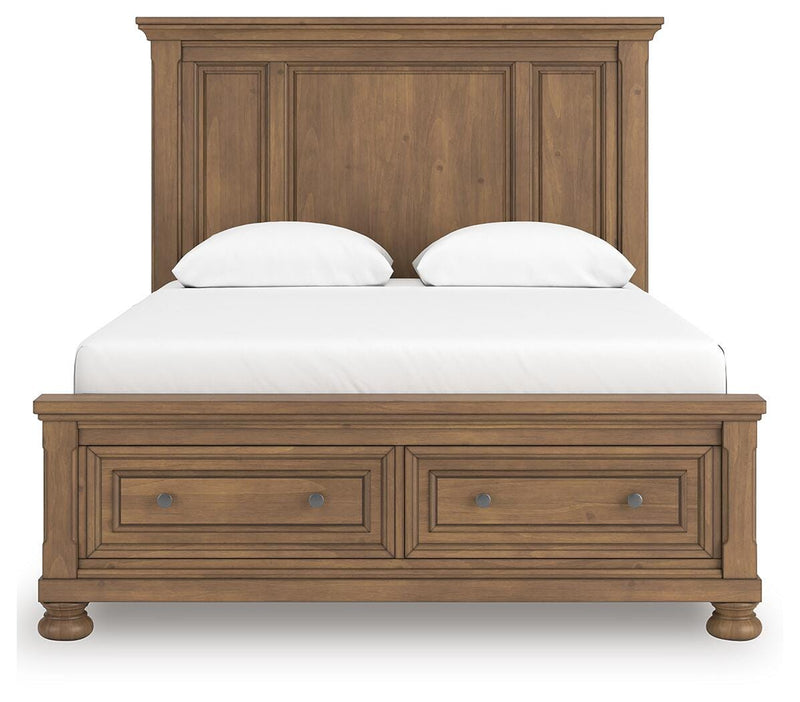 Feddinger Medium Brown Queen Panel Storage Bed - PCB779B11