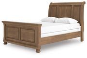 Feddinger Medium Brown Queen Sleigh Bed - PCB779B14