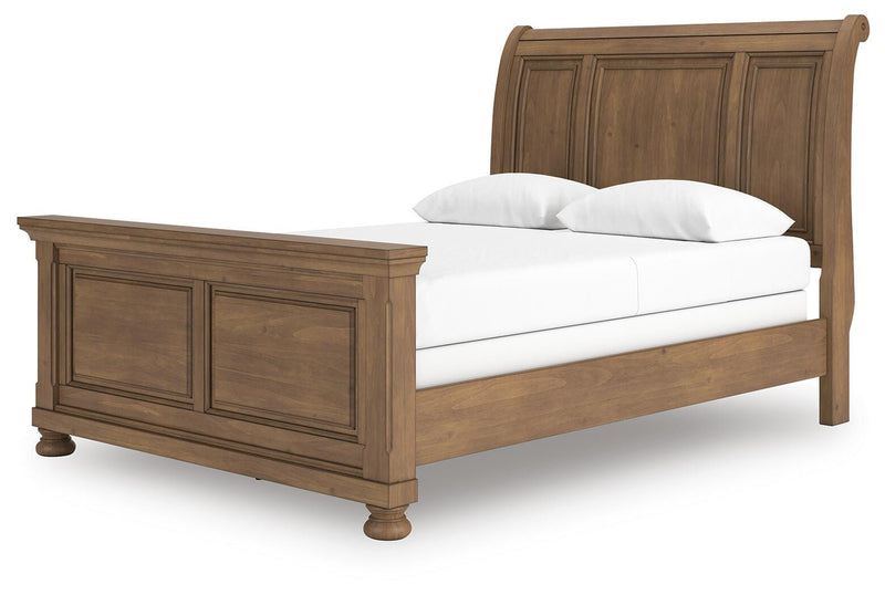 Feddinger Medium Brown Queen Sleigh Bed - PCB779B14