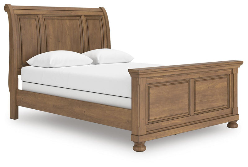 Feddinger Medium Brown Queen Sleigh Bed - PCB779B14