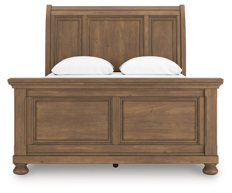 Feddinger Medium Brown Queen Sleigh Bed - PCB779B14