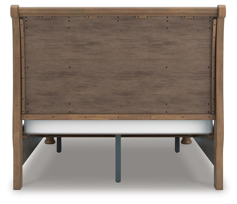 Feddinger Medium Brown Queen Storage Sleigh Bed - PCB779B4