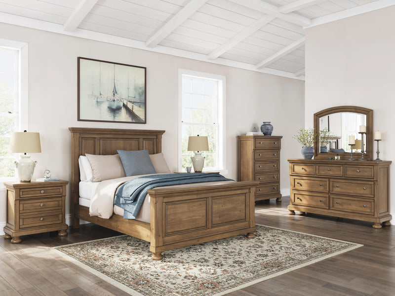Feddinger Queen Panel Bed, Dresser, Mirror, Chest and 2 Nightstands - PCB779B19