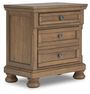 Feddinger Queen Panel Bed with Dresser and Nightstand in Medium Brown - PKG022307