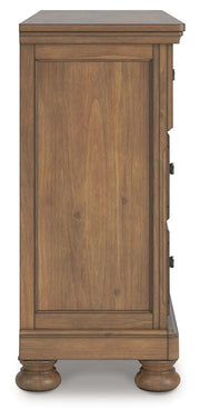Feddinger Queen Panel Bed with Dresser and Nightstand in Medium Brown - PKG022307
